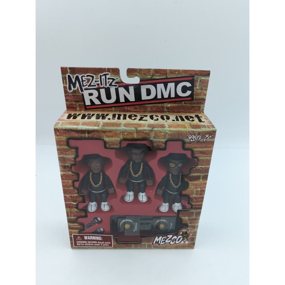 2002 Run DMC MEZCO Action Figures Mic & Turntable. NEW / UNOPENED